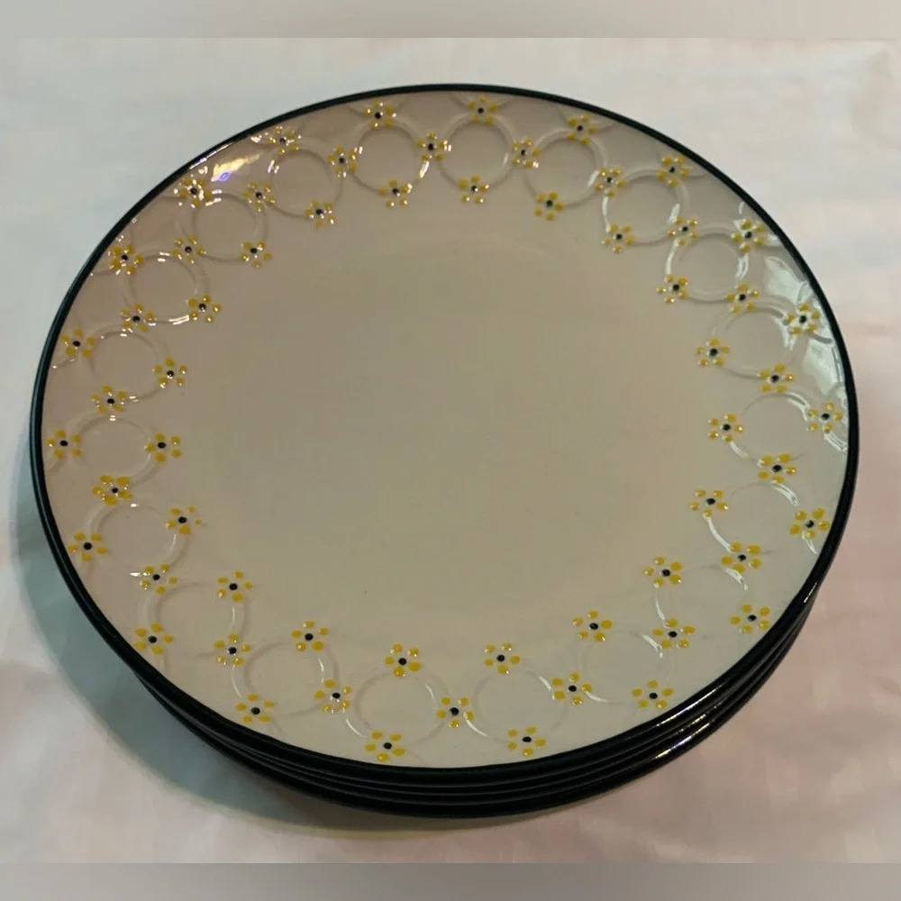 Temptations by Tara Old World Infinity 10.5" Dinner Plate Set of 4 Hand Crafted